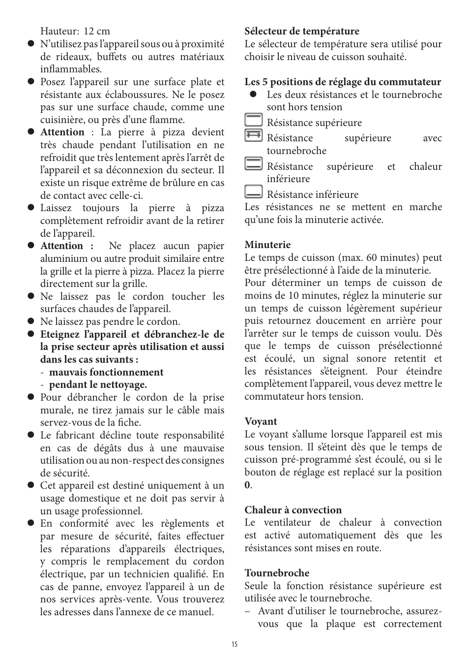 SEVERIN TO 2036 User Manual | Page 15 / 66