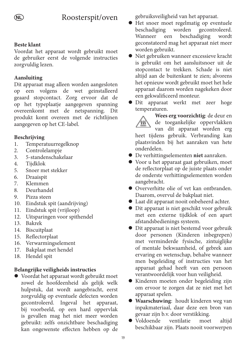 Roosterspit/oven | SEVERIN TO 2036 User Manual | Page 19 / 66