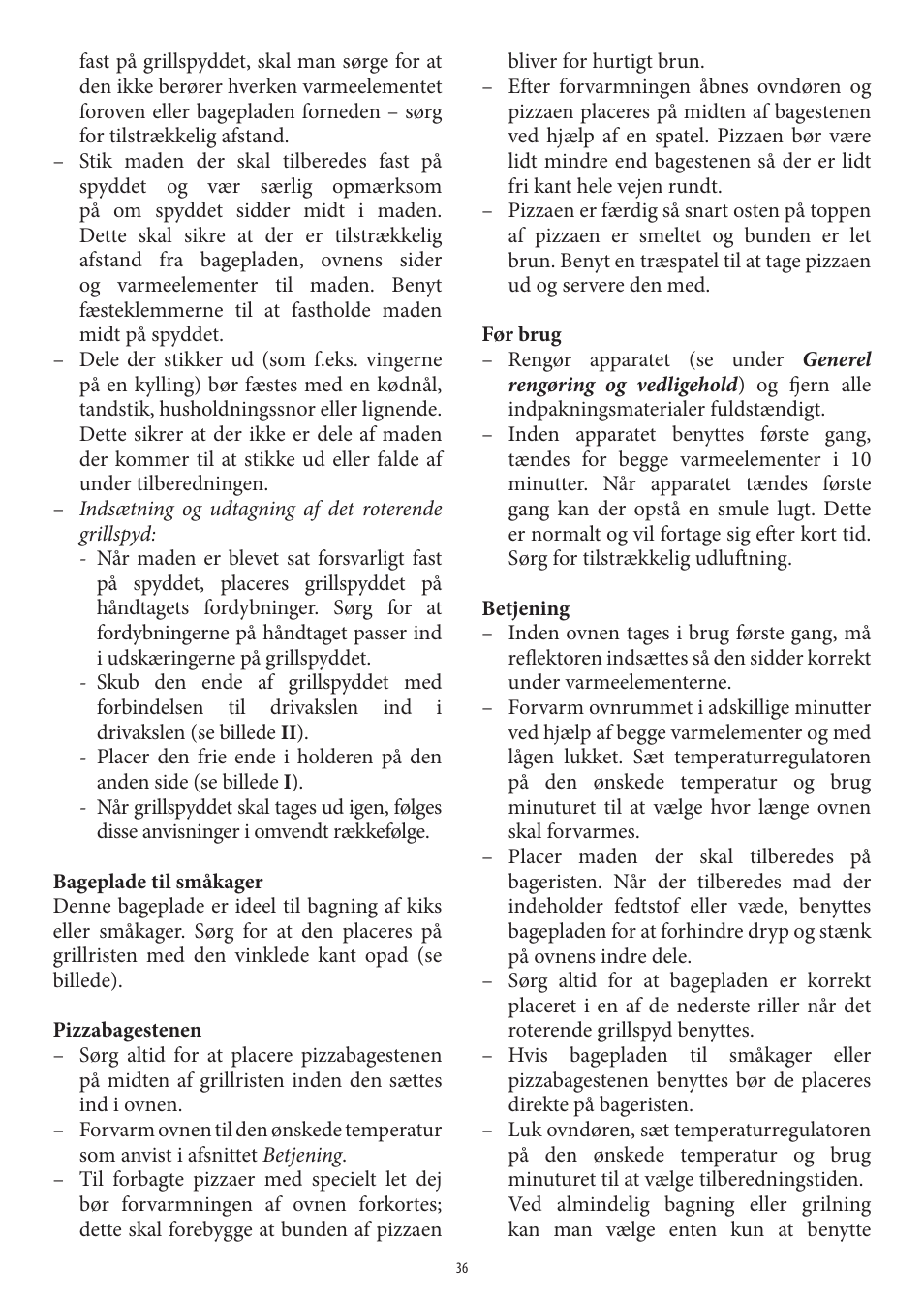 SEVERIN TO 2036 User Manual | Page 36 / 66