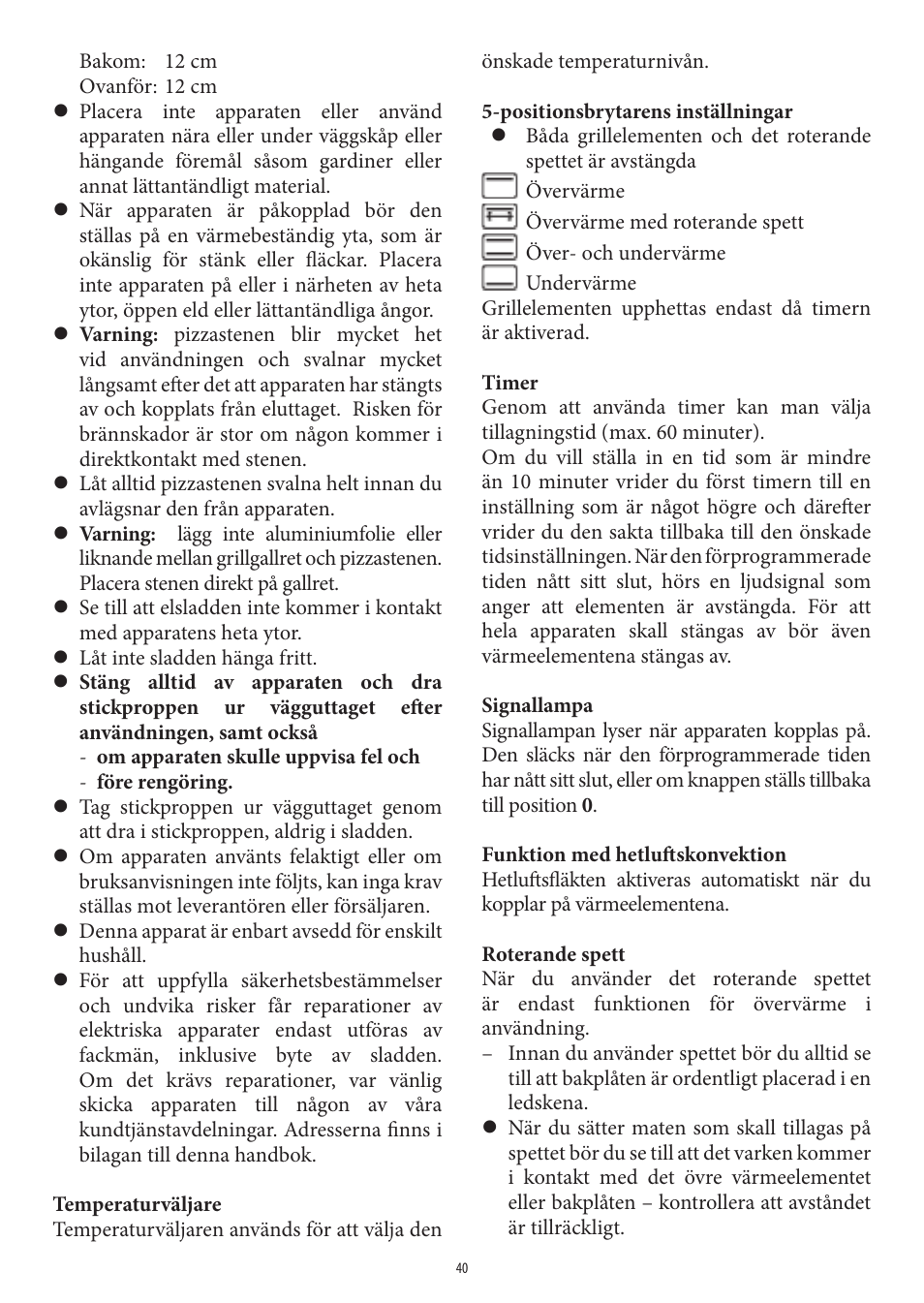 SEVERIN TO 2036 User Manual | Page 40 / 66