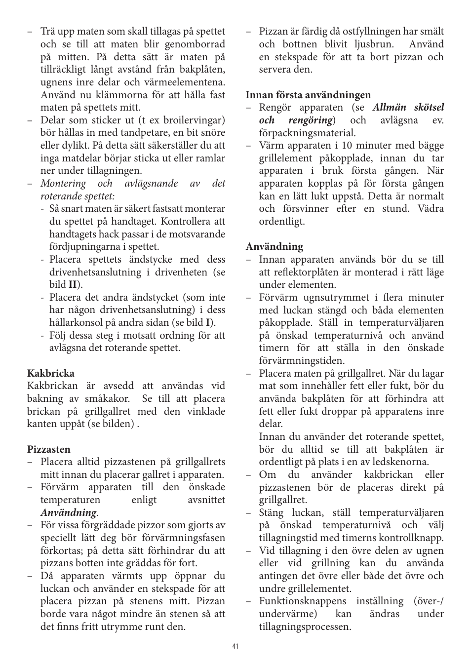 SEVERIN TO 2036 User Manual | Page 41 / 66