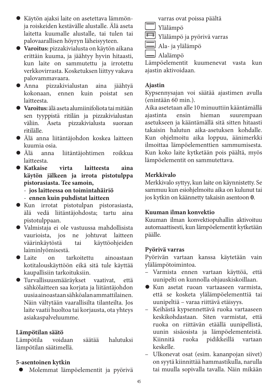 SEVERIN TO 2036 User Manual | Page 45 / 66
