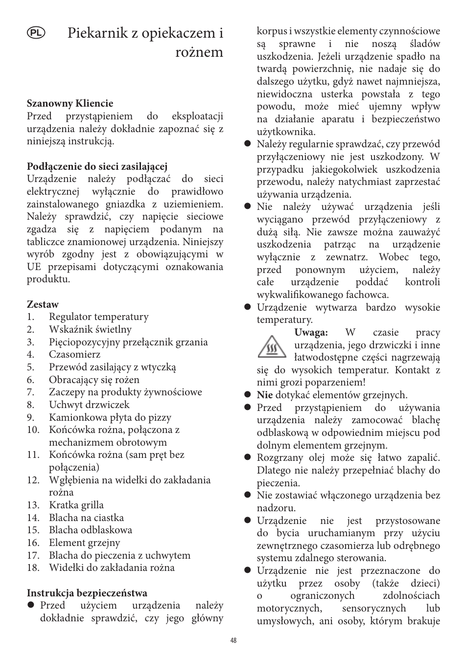 Piekarnik z opiekaczem i rożnem | SEVERIN TO 2036 User Manual | Page 48 / 66