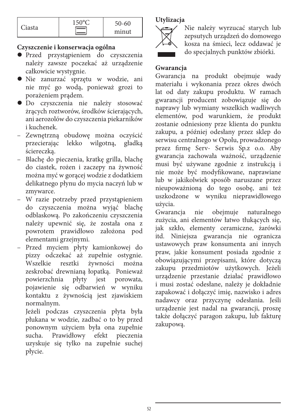 SEVERIN TO 2036 User Manual | Page 52 / 66