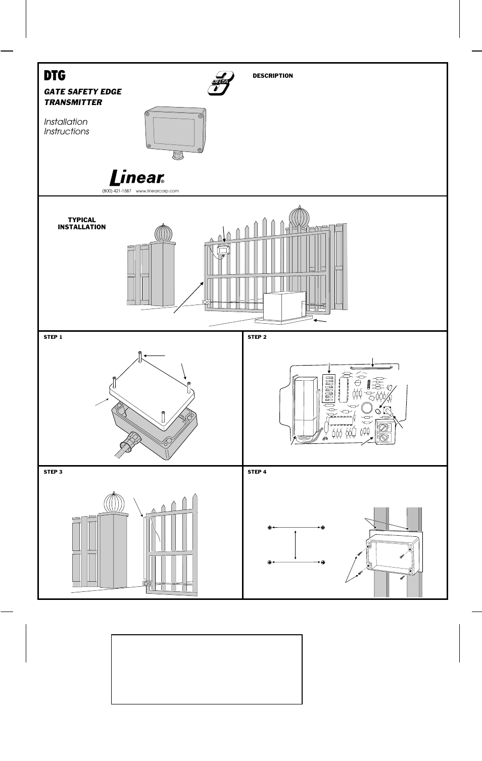 Controlled Products Systems Group DTG User Manual | 2 pages