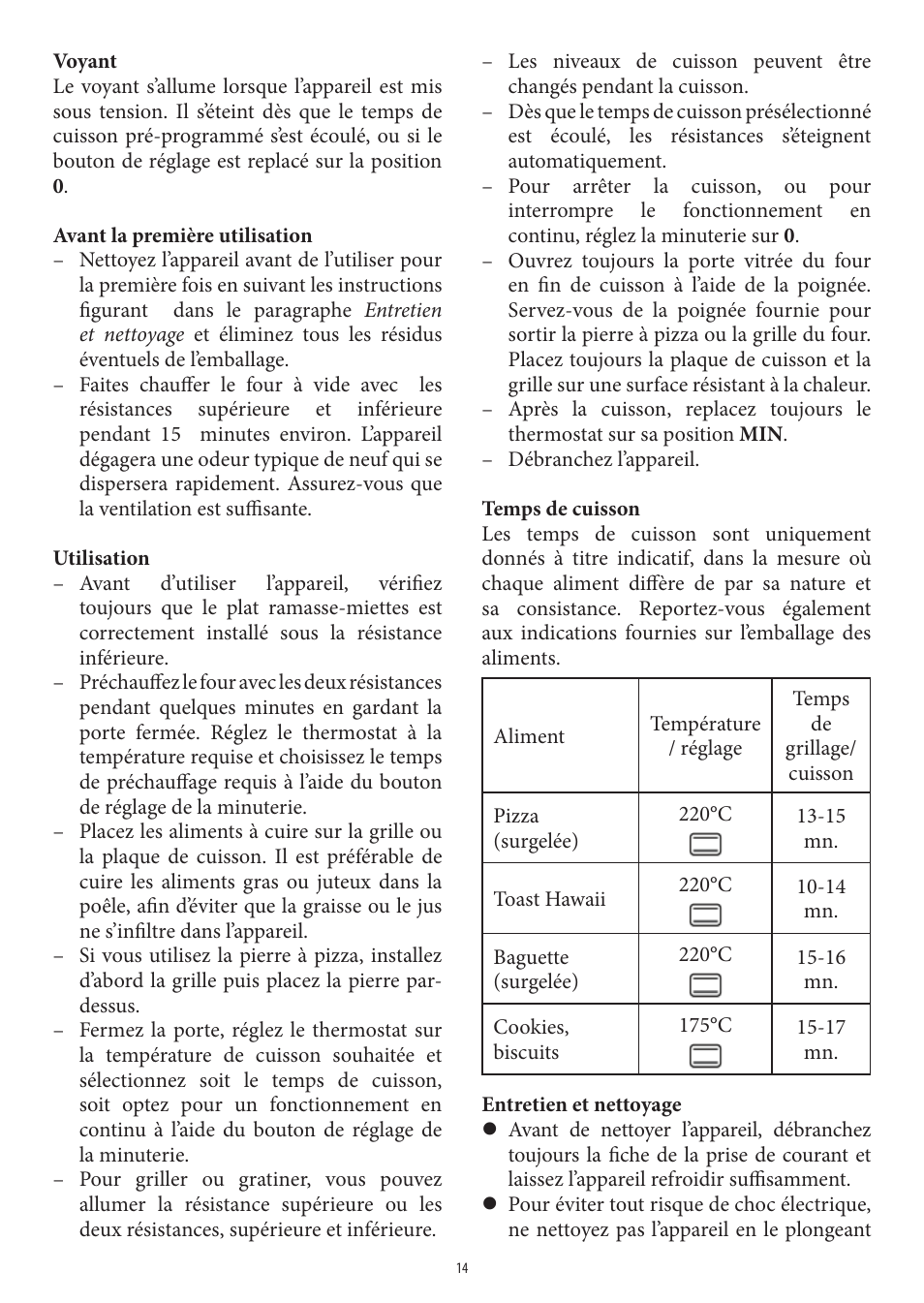 SEVERIN TO 2021 User Manual | Page 14 / 54