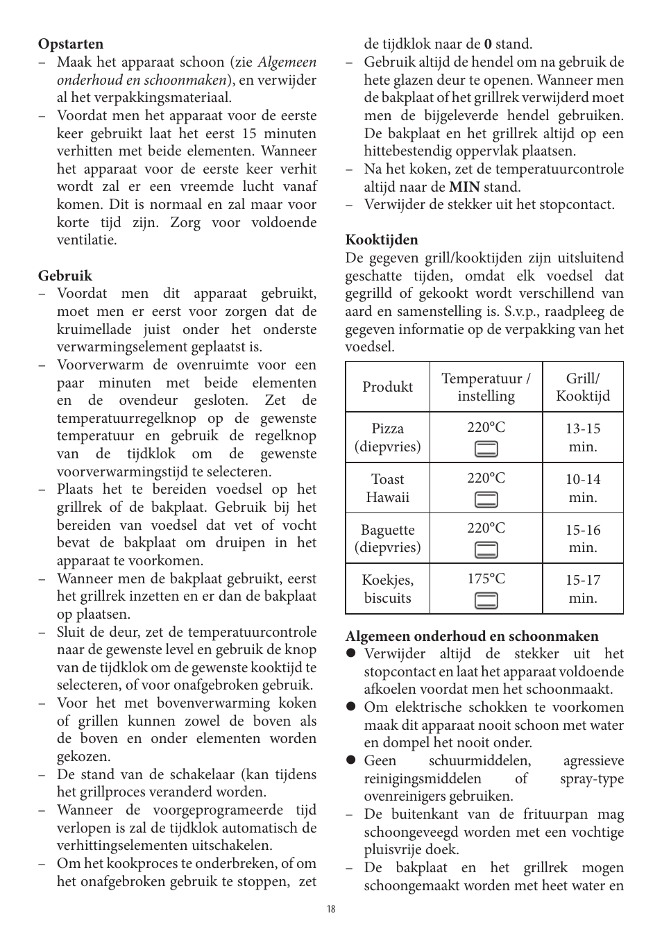 SEVERIN TO 2021 User Manual | Page 18 / 54