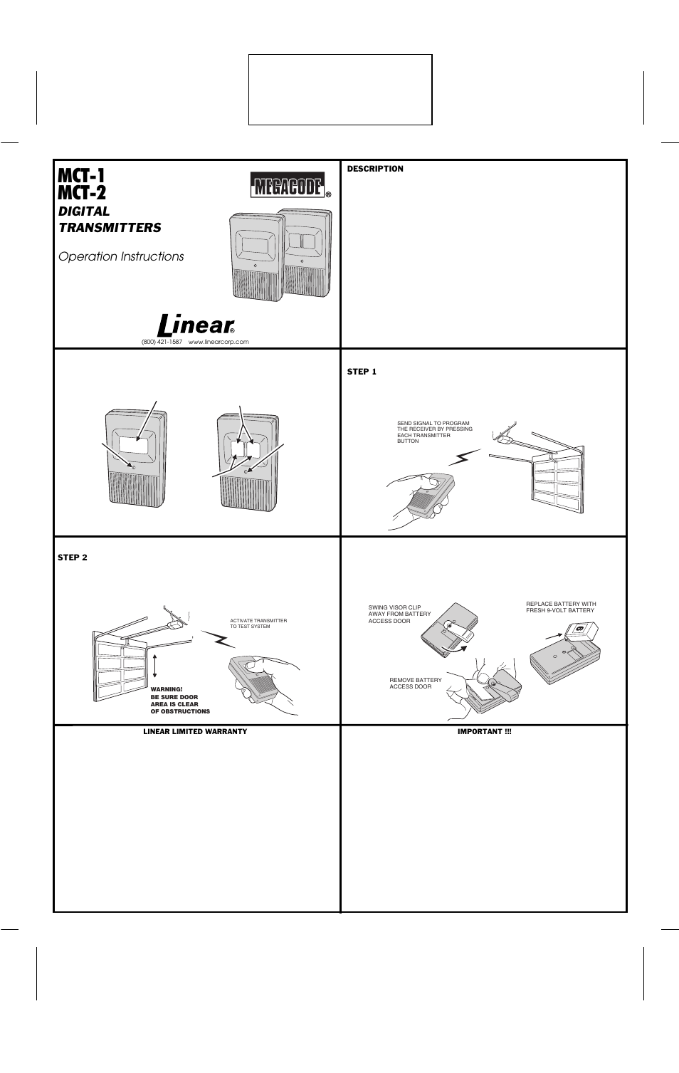 Controlled Products Systems Group MCT-1 User Manual | 1 page