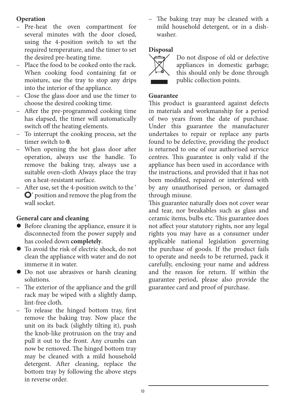SEVERIN TO 2039 User Manual | Page 10 / 50