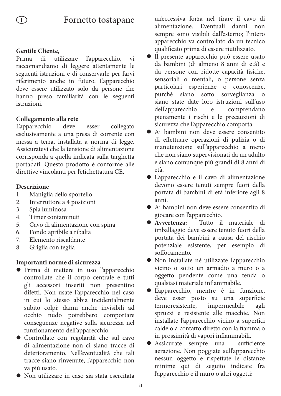 Fornetto tostapane | SEVERIN TO 2039 User Manual | Page 21 / 50