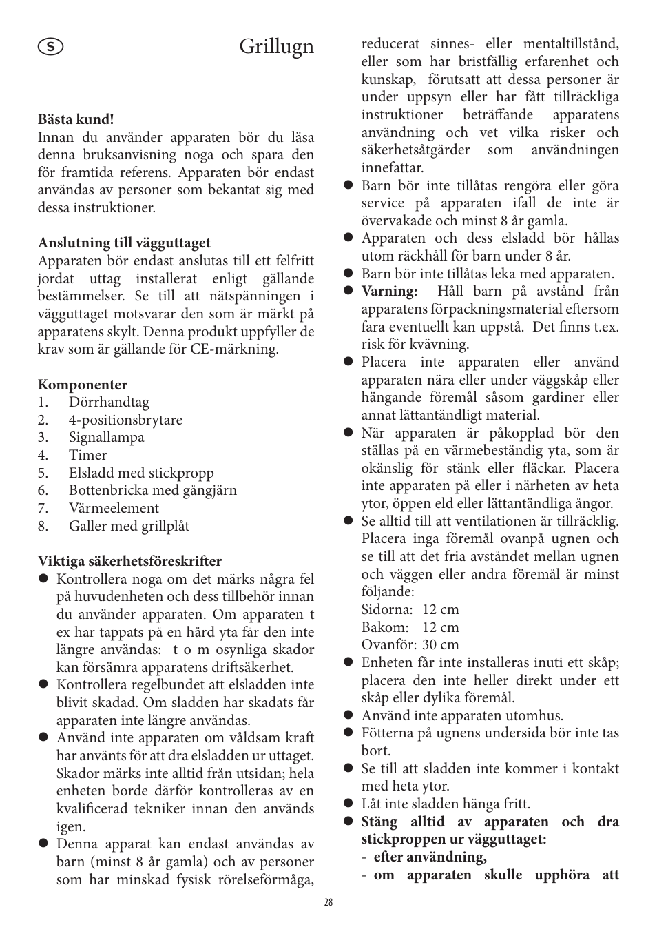 Grillugn | SEVERIN TO 2039 User Manual | Page 28 / 50