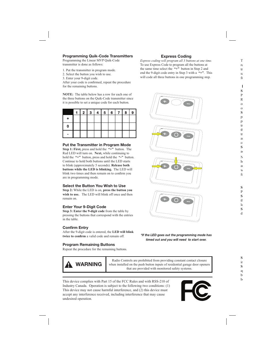 Warning | Controlled Products Systems Group MVP-QC User Manual | Page 2 / 4