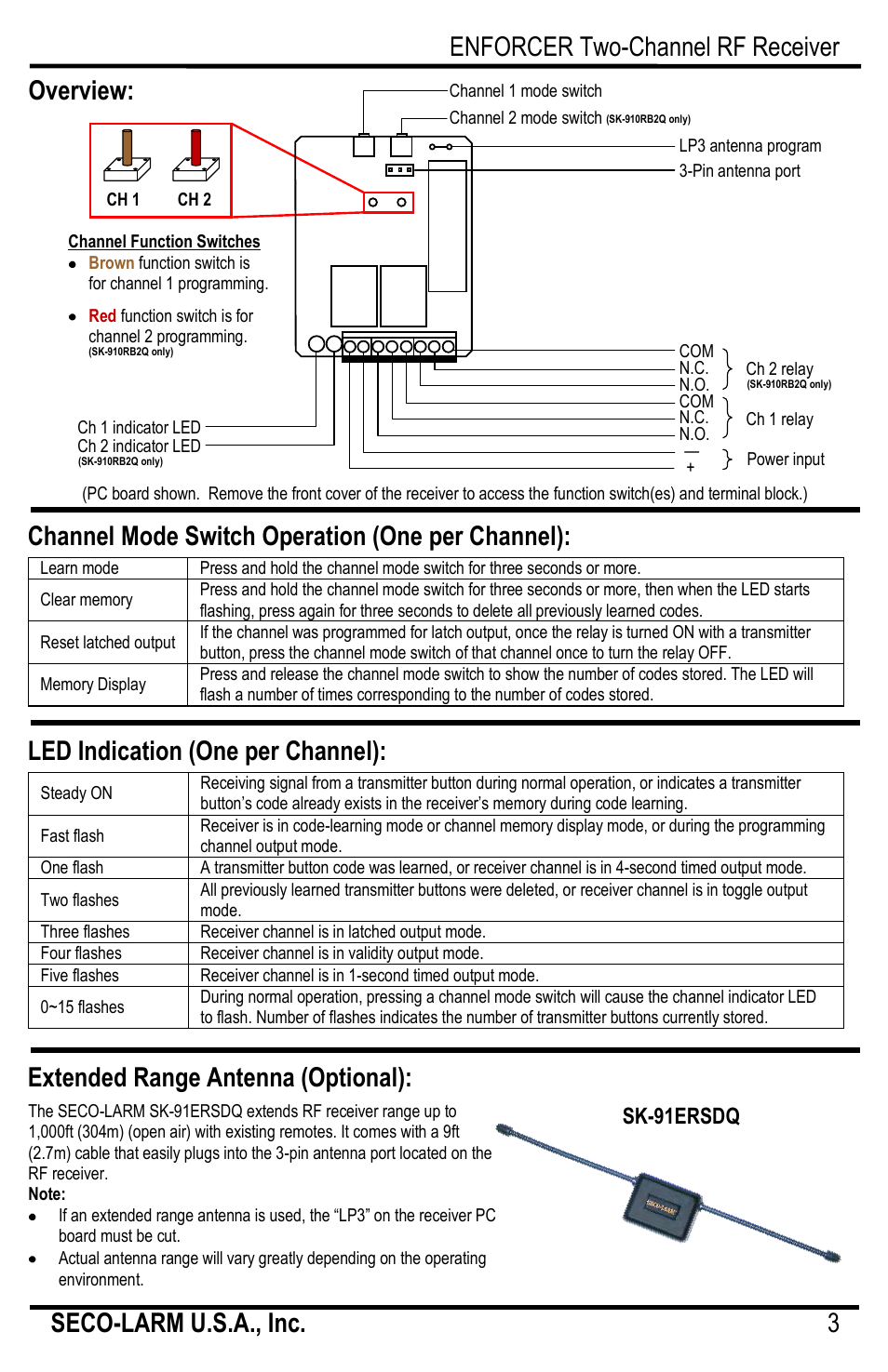 Overview | Controlled Products Systems Group SK-910RB2Q User Manual | Page 3 / 4