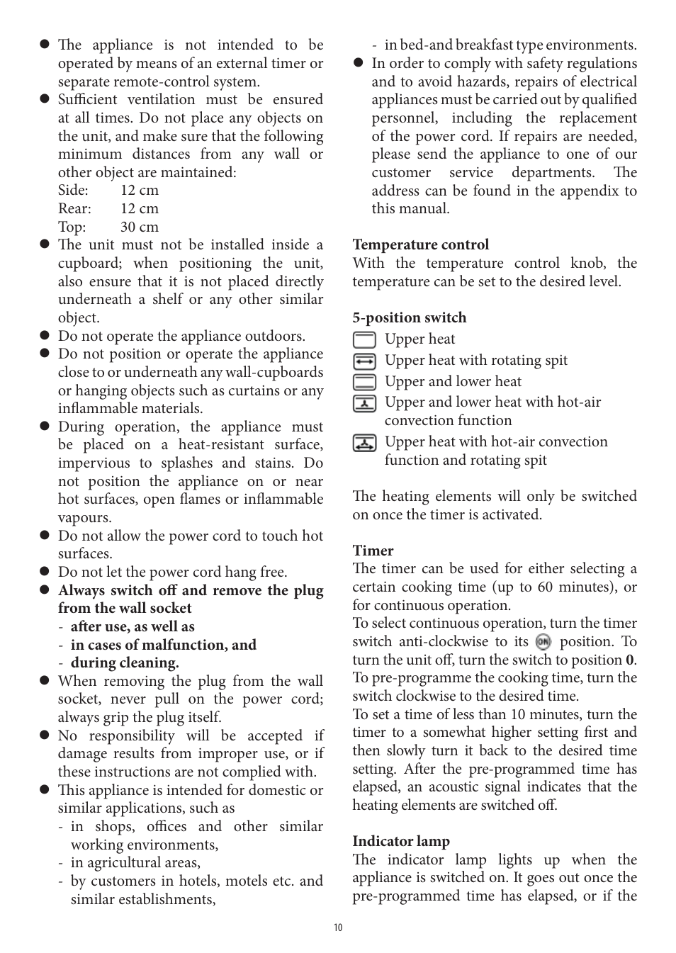 SEVERIN TO 2040 User Manual | Page 10 / 62
