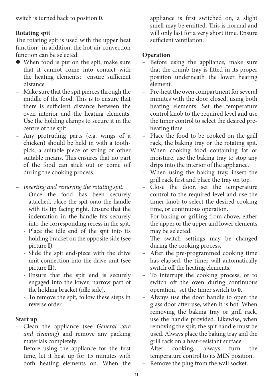 SEVERIN TO 2040 User Manual | Page 11 / 62