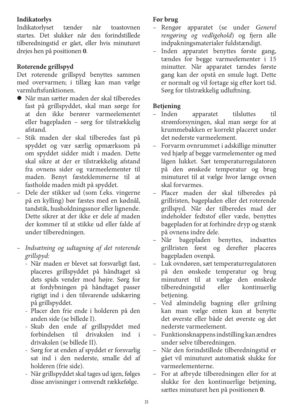 SEVERIN TO 2040 User Manual | Page 35 / 62