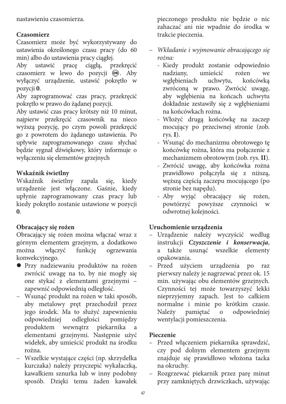 SEVERIN TO 2040 User Manual | Page 47 / 62