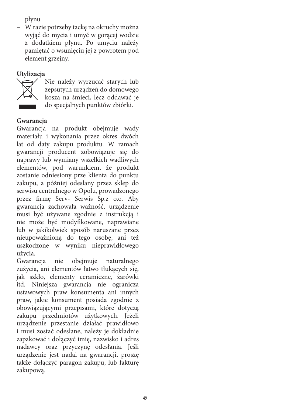 SEVERIN TO 2040 User Manual | Page 49 / 62