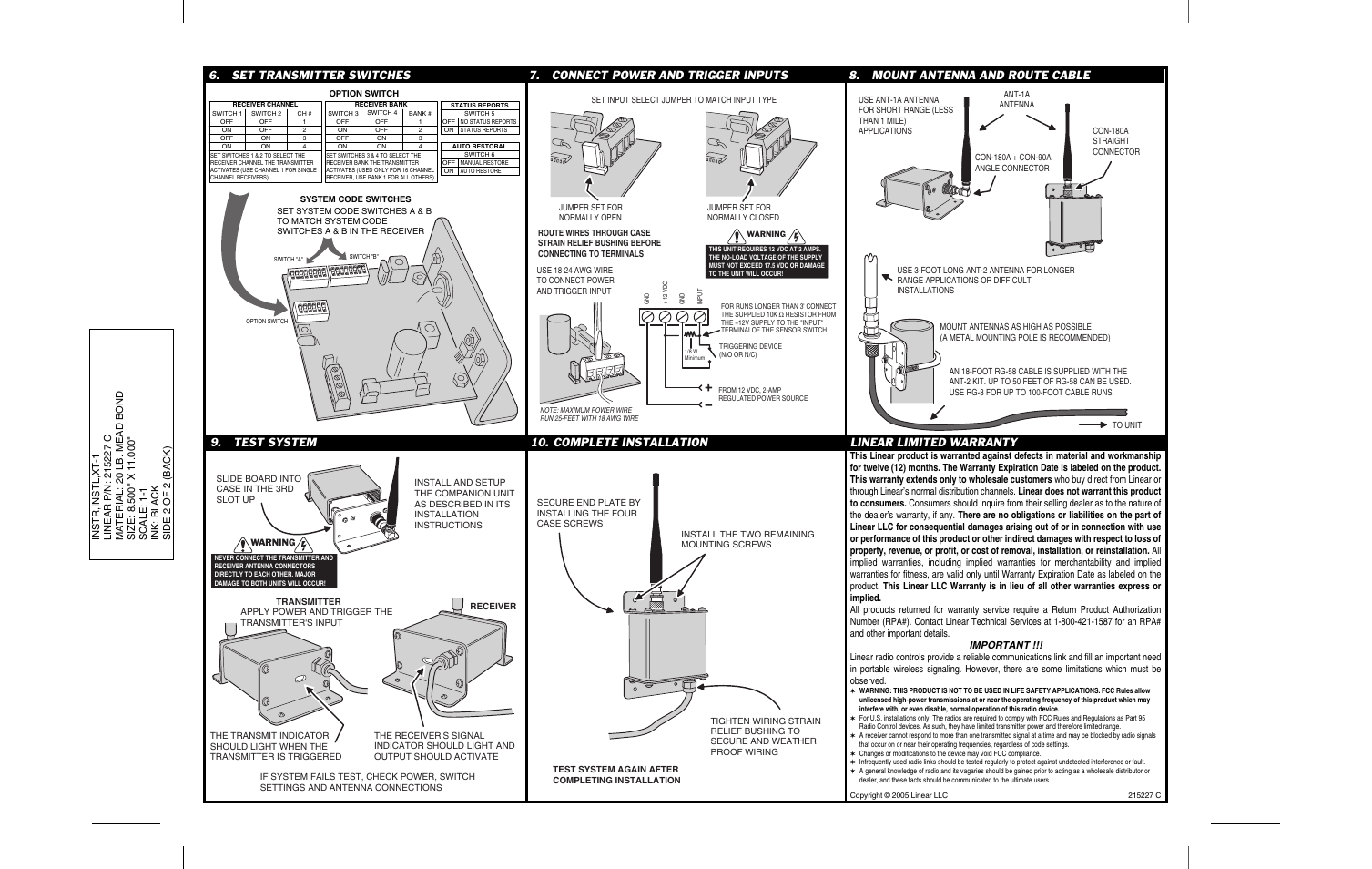 Controlled Products Systems Group XT-1 User Manual | Page 2 / 2