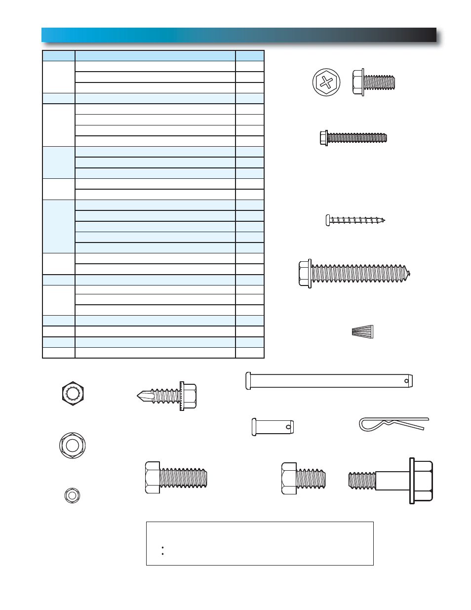 Fasteners, Missing any parts | Controlled Products Systems Group 1024 User Manual | Page 7 / 30