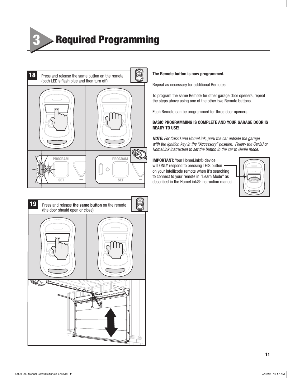 Required programming | Controlled Products Systems Group 4024 User Manual | Page 11 / 24