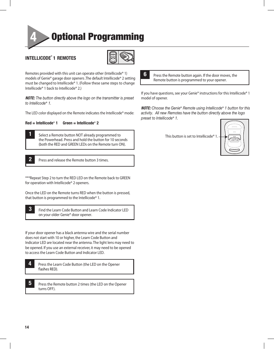 Optional programming | Controlled Products Systems Group 4024 User Manual | Page 14 / 24