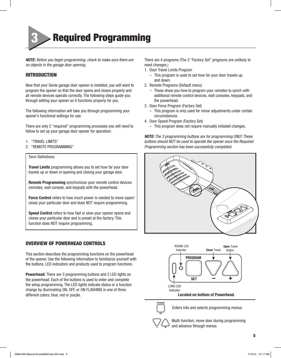 Required programming | Controlled Products Systems Group 4024 User Manual | Page 5 / 24