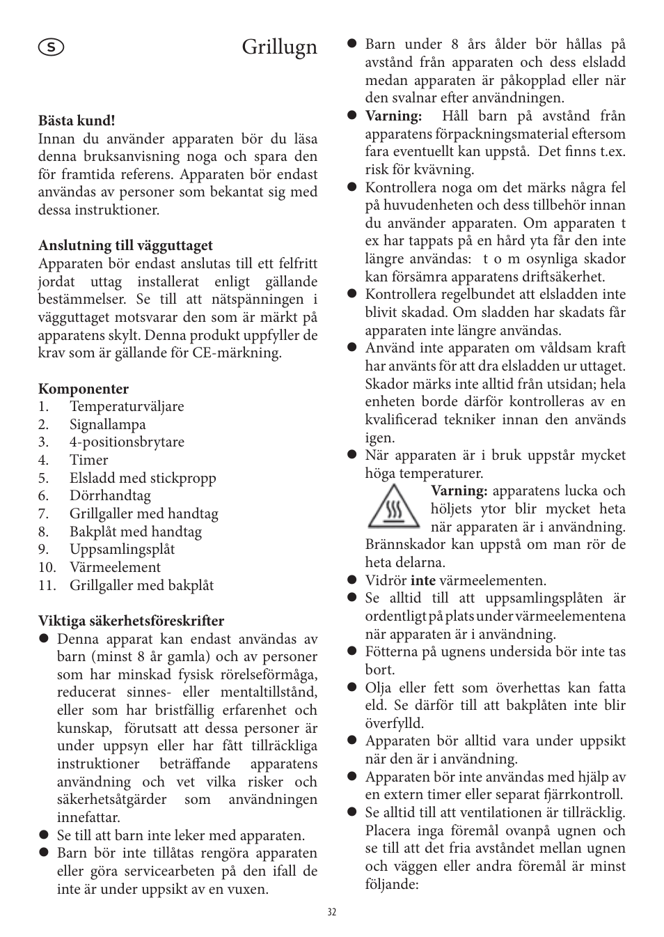 Grillugn | SEVERIN TO 2041 User Manual | Page 32 / 54