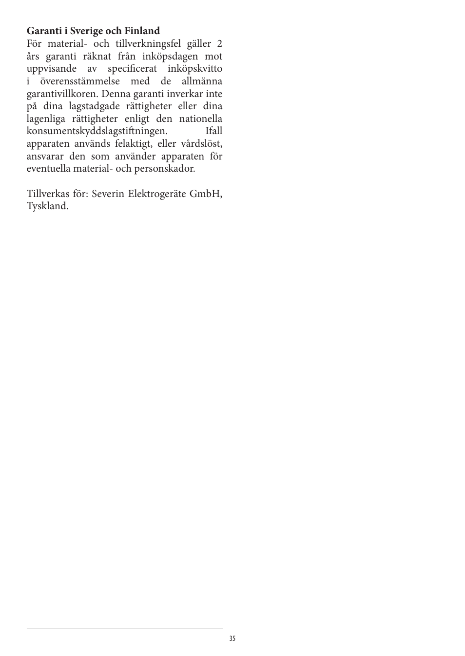 SEVERIN TO 2041 User Manual | Page 35 / 54