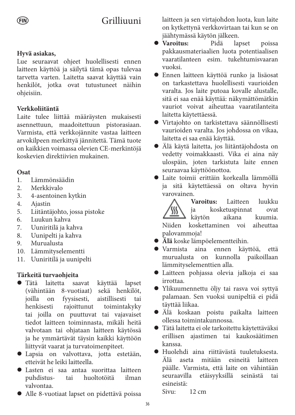 Grilliuuni | SEVERIN TO 2041 User Manual | Page 36 / 54