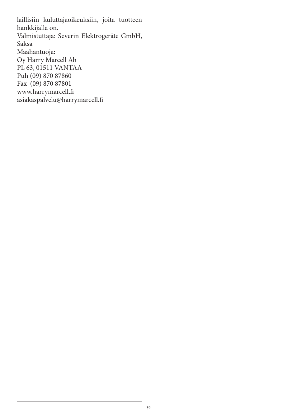 SEVERIN TO 2041 User Manual | Page 39 / 54