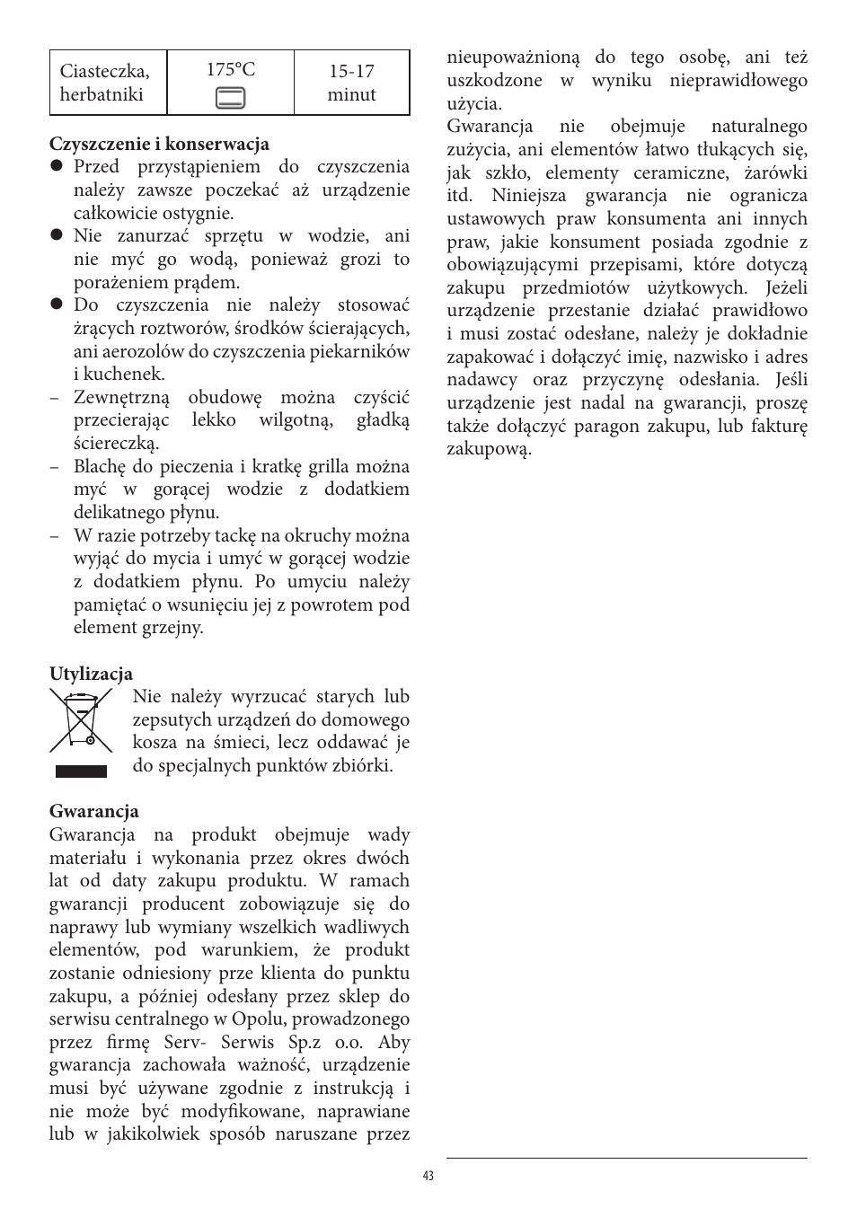 SEVERIN TO 2041 User Manual | Page 43 / 54