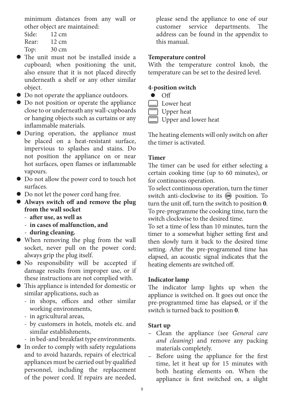 SEVERIN TO 2041 User Manual | Page 9 / 54