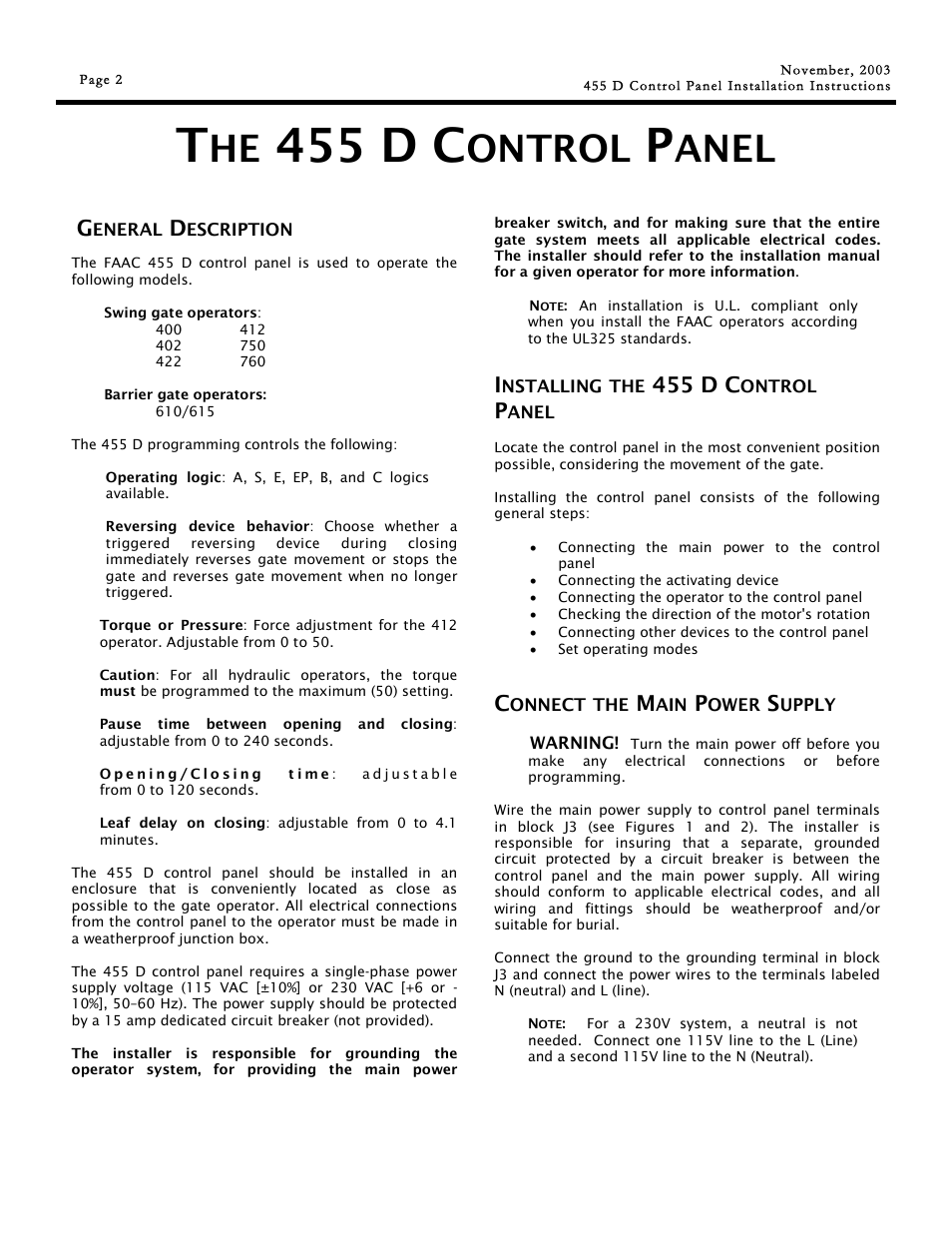 455 d c, Ontrol, Anel | Controlled Products Systems Group 790919 User Manual | Page 2 / 16