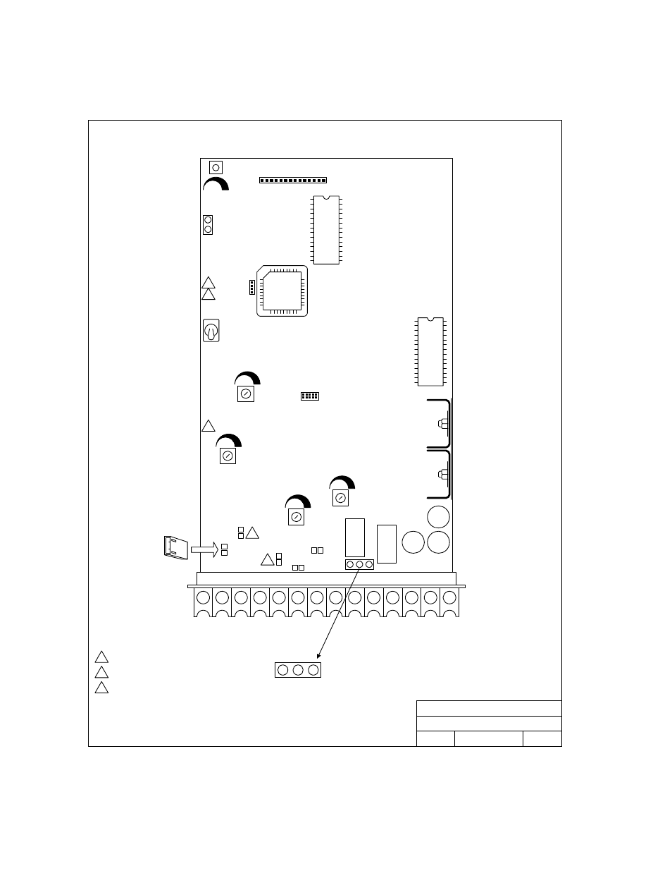 1 circuit board adjustments | DoorKing 1803 Entry System User Manual | Page 22 / 53