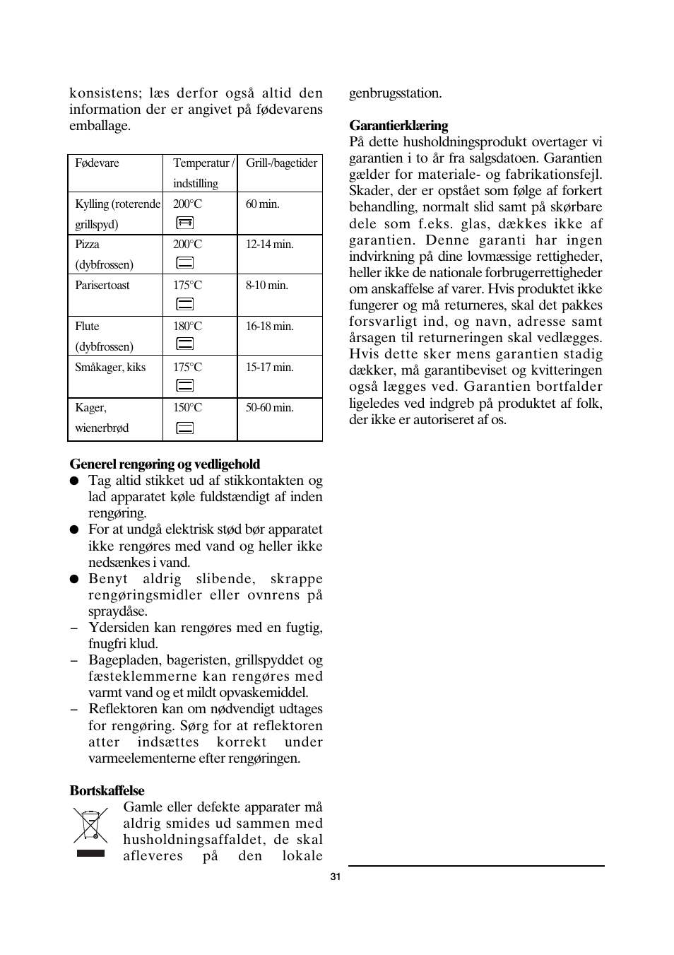 SEVERIN TO 2035 User Manual | Page 31 / 58