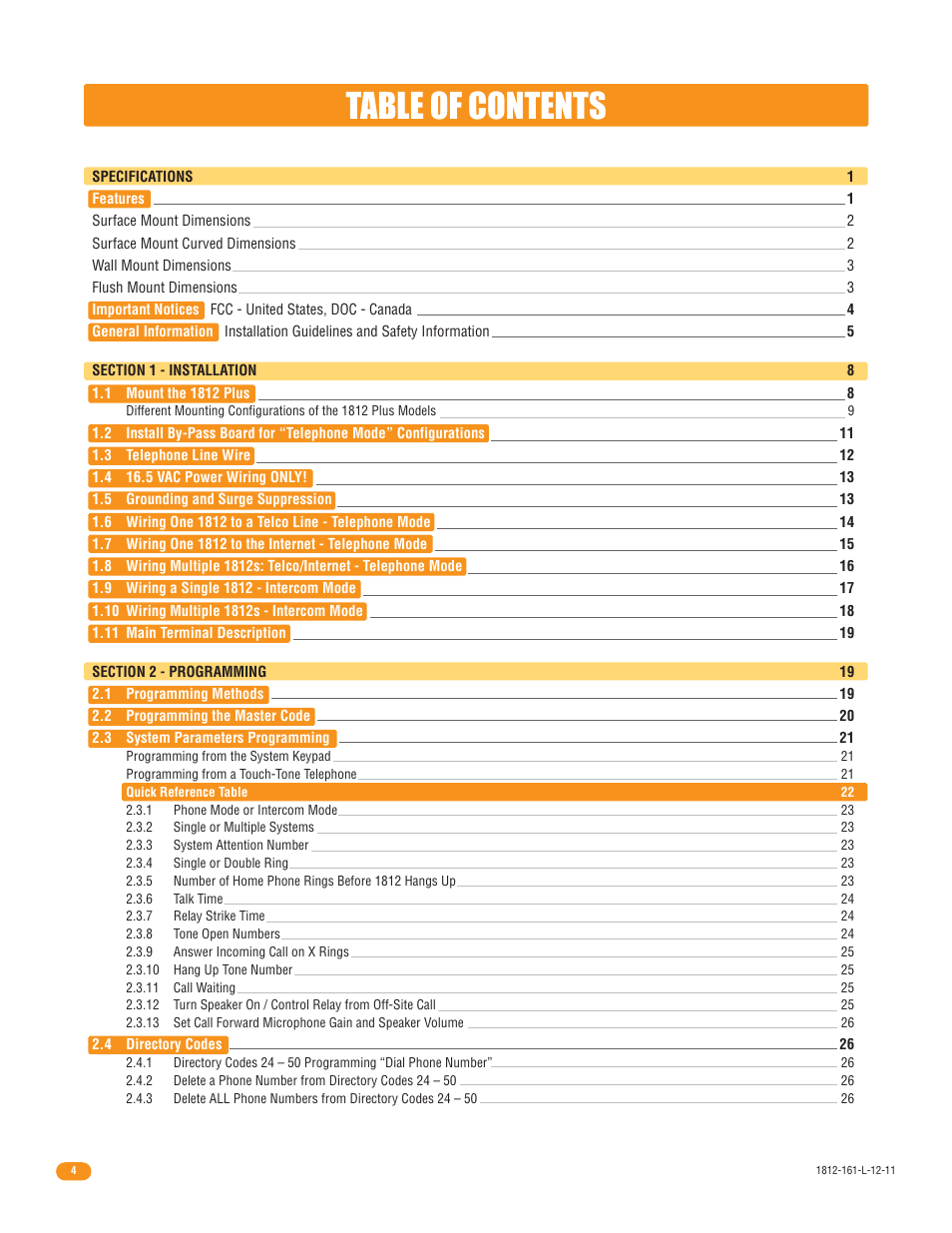 DoorKing 1812 Plus User Manual | Page 6 / 50