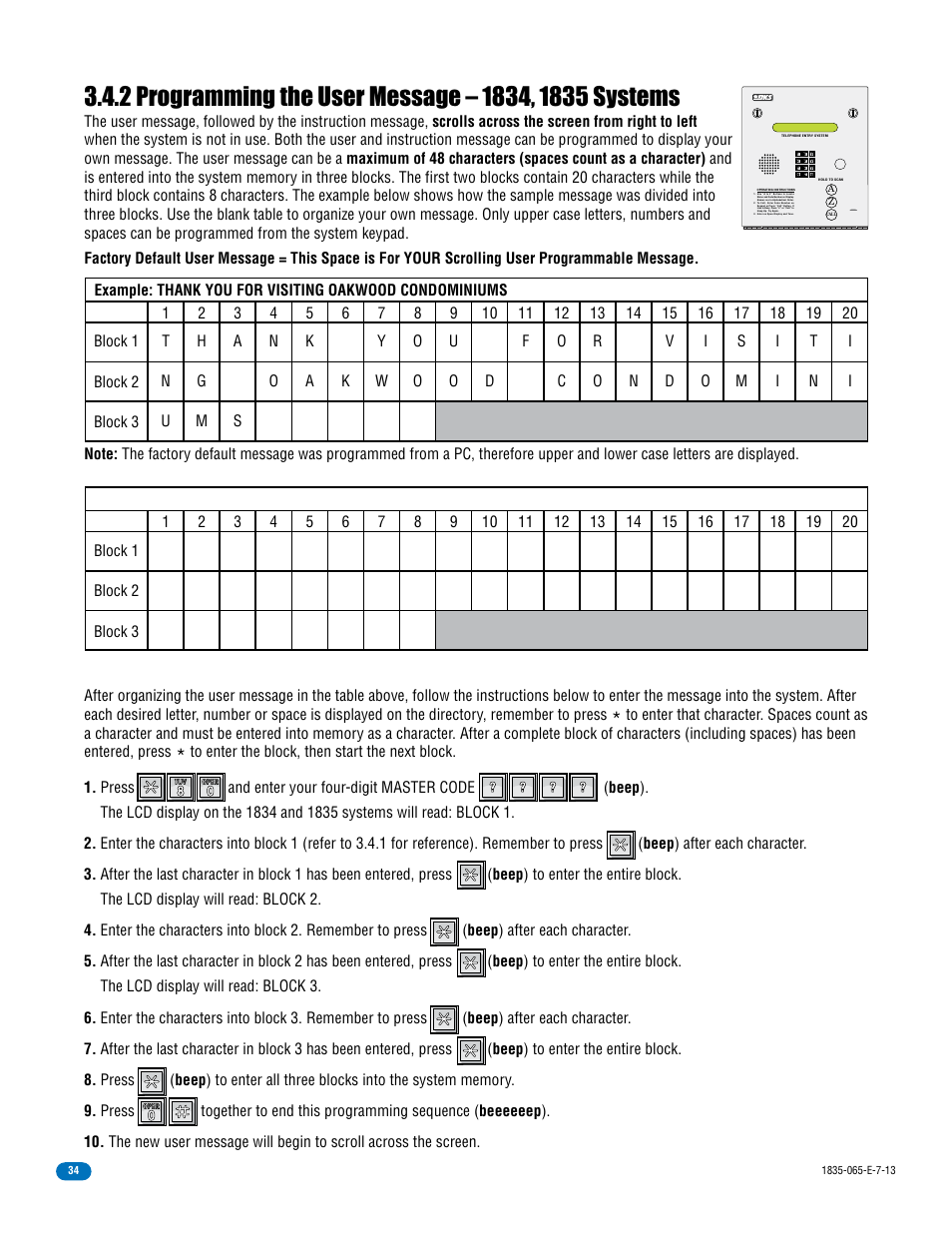 DoorKing 1833 PC Programmable User Manual | Page 36 / 70