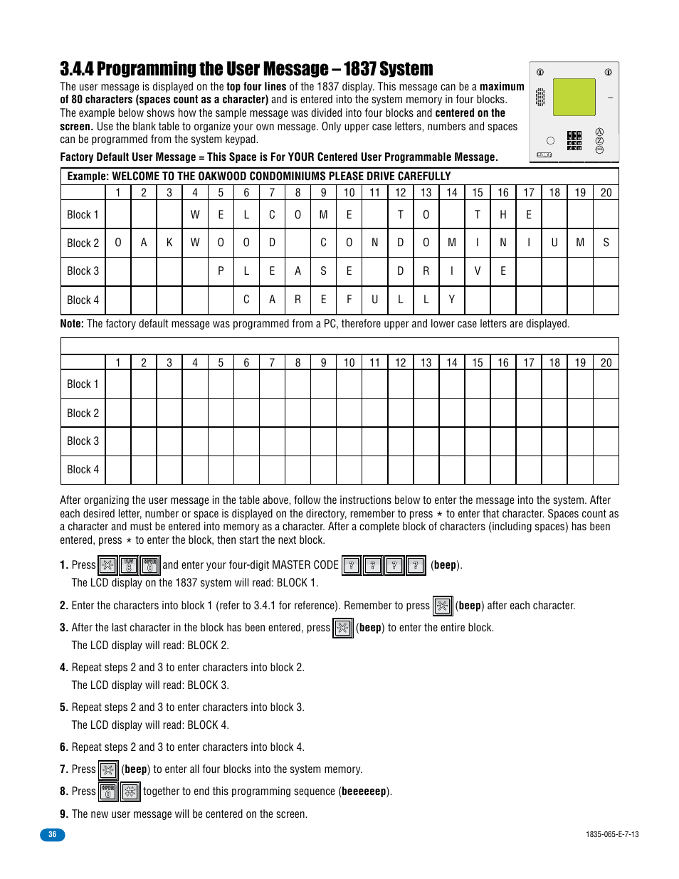 DoorKing 1833 PC Programmable User Manual | Page 38 / 70