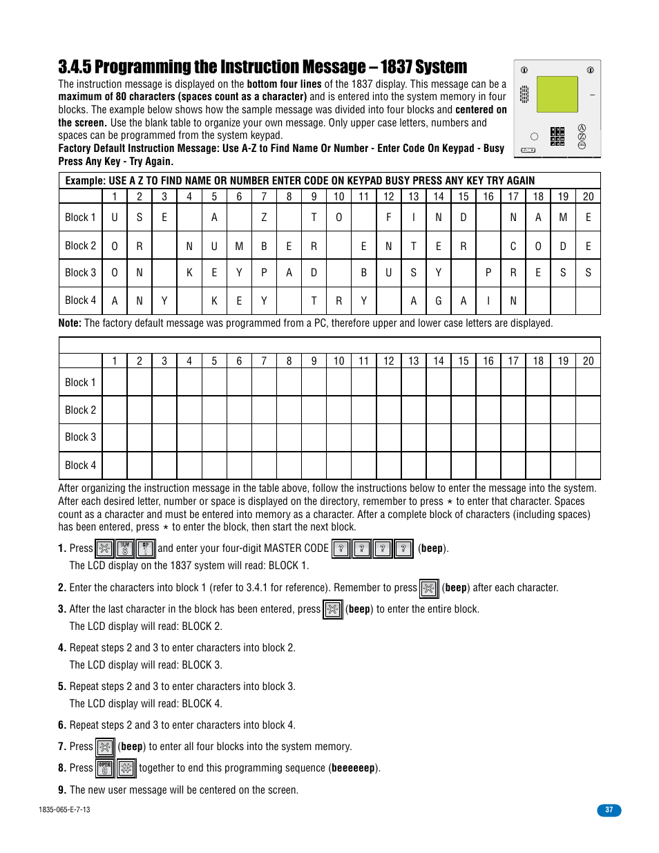 DoorKing 1833 PC Programmable User Manual | Page 39 / 70