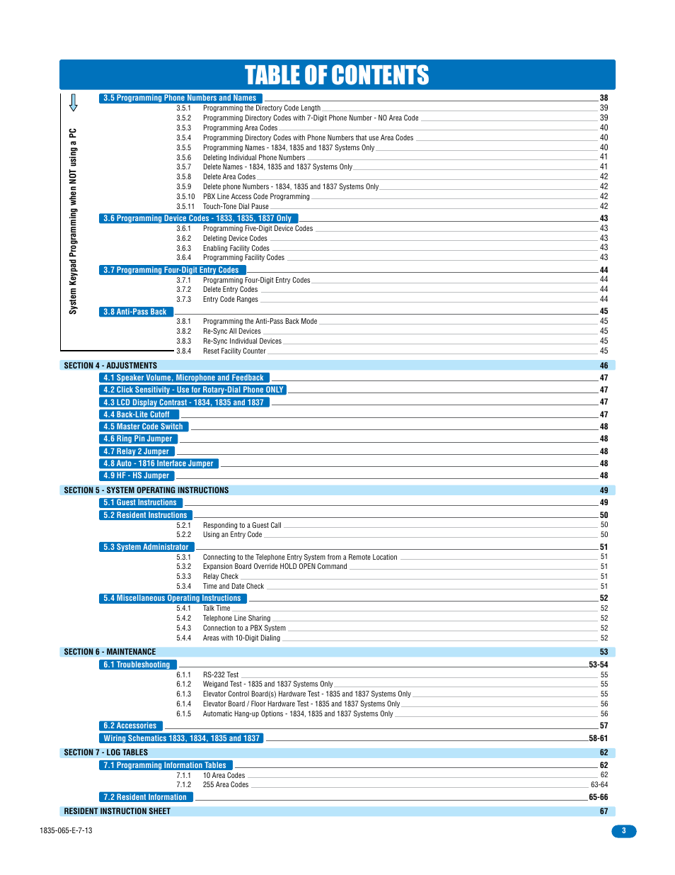 DoorKing 1833 PC Programmable User Manual | Page 5 / 70