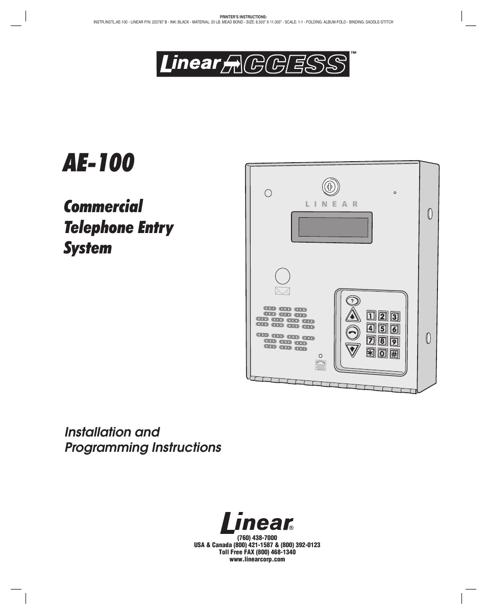 Controlled Products Systems Group AE-100 User Manual | 36 pages