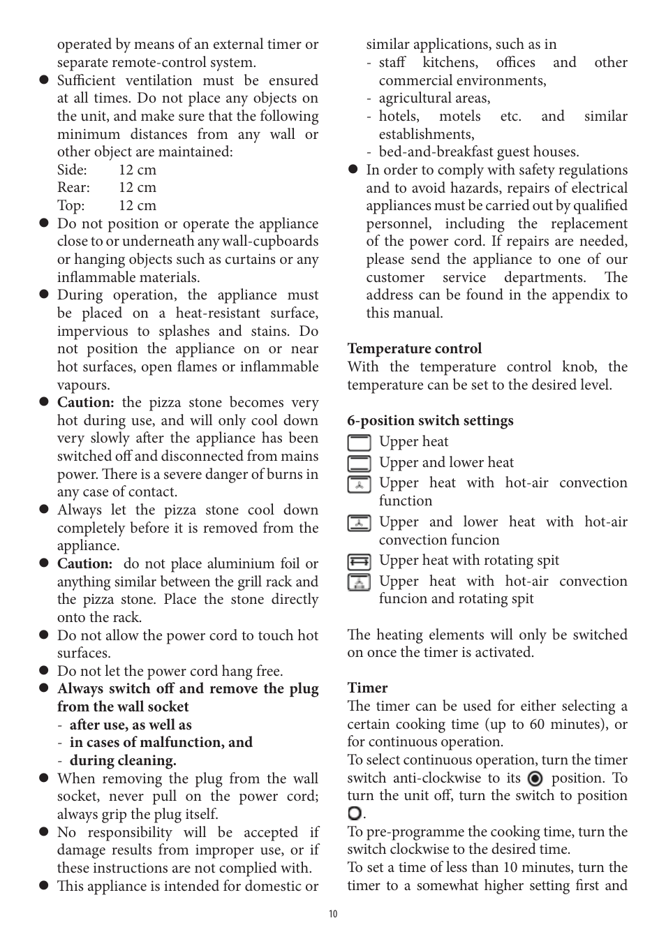 SEVERIN TO 2037 User Manual | Page 10 / 70