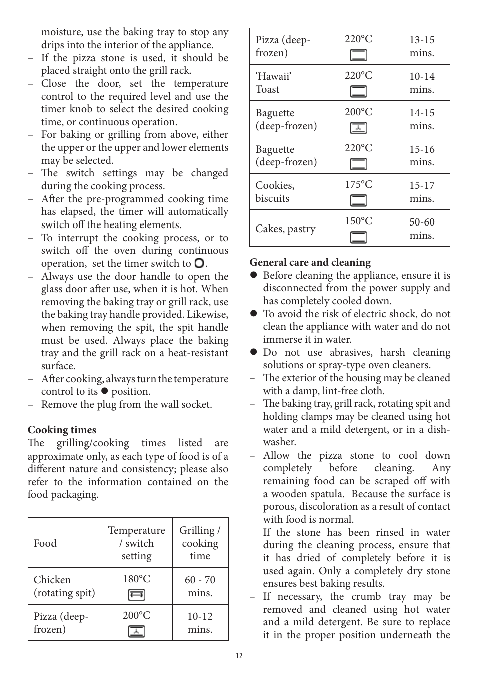 SEVERIN TO 2037 User Manual | Page 12 / 70