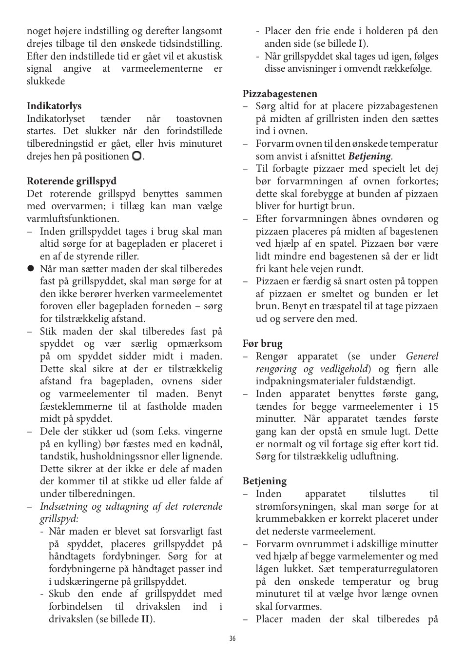 SEVERIN TO 2037 User Manual | Page 36 / 70