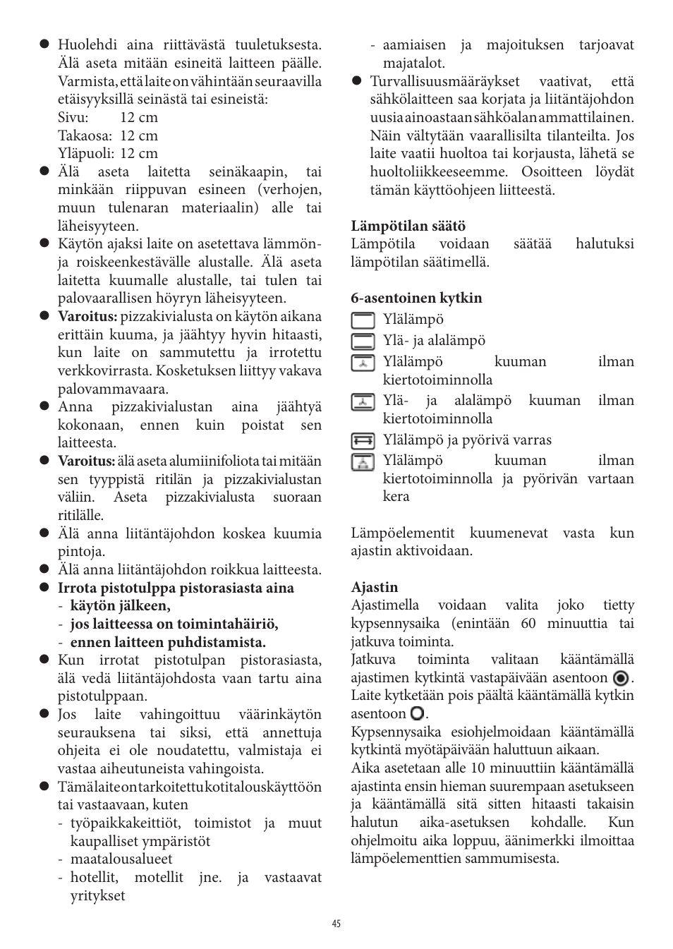 SEVERIN TO 2037 User Manual | Page 45 / 70