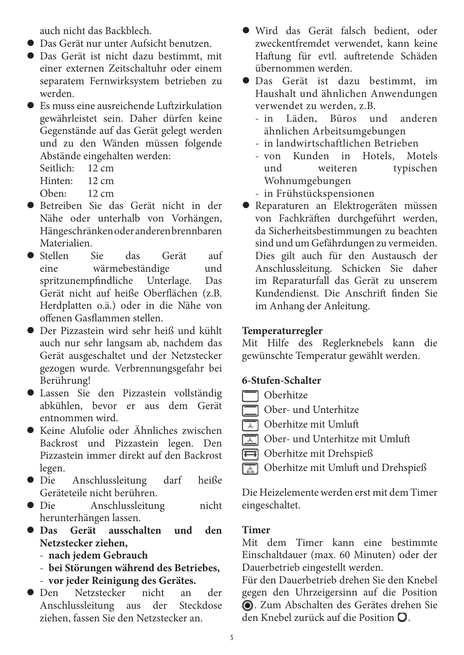 SEVERIN TO 2037 User Manual | Page 5 / 70