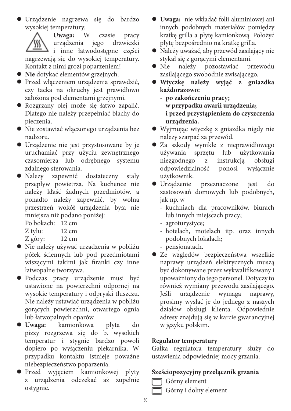 SEVERIN TO 2037 User Manual | Page 50 / 70