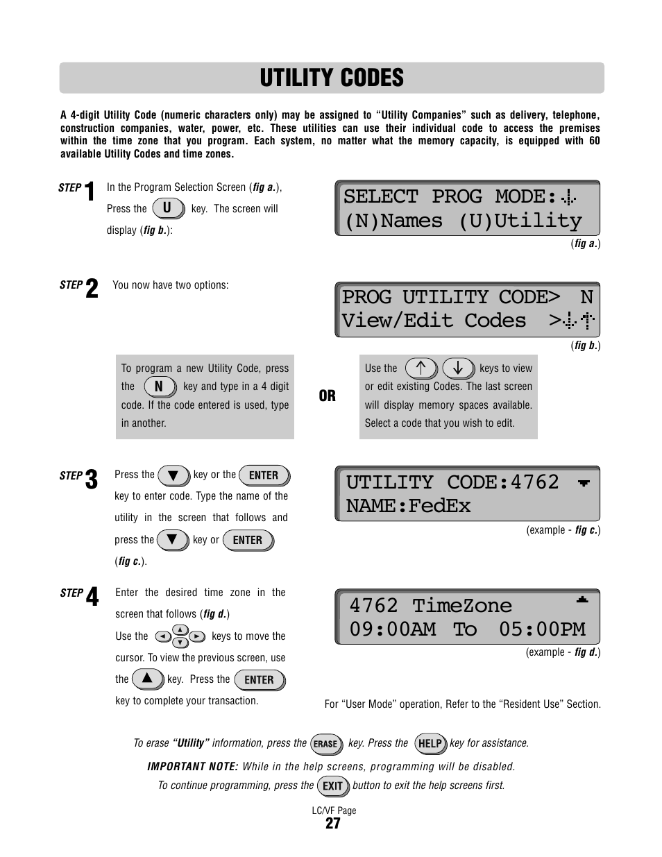 Utility codes | Controlled Products Systems Group DIALCODE User Manual | Page 28 / 40