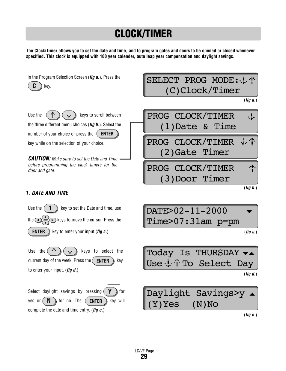 Clock/timer | Controlled Products Systems Group DIALCODE User Manual | Page 30 / 40